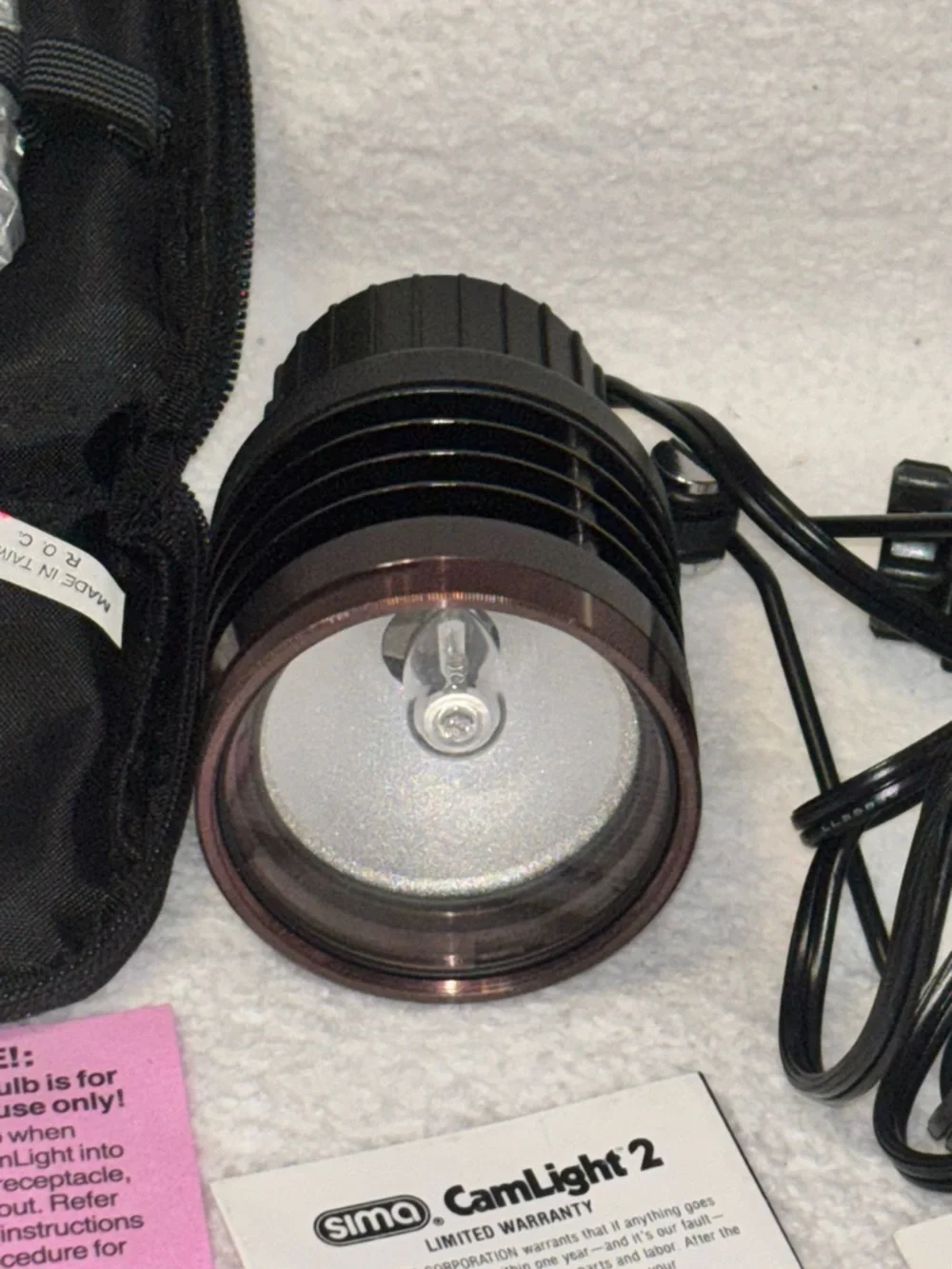 Mini Quartz Video Light - Black